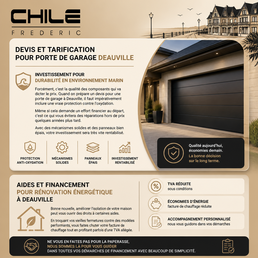 Publicité porte de garage Deauville moderne