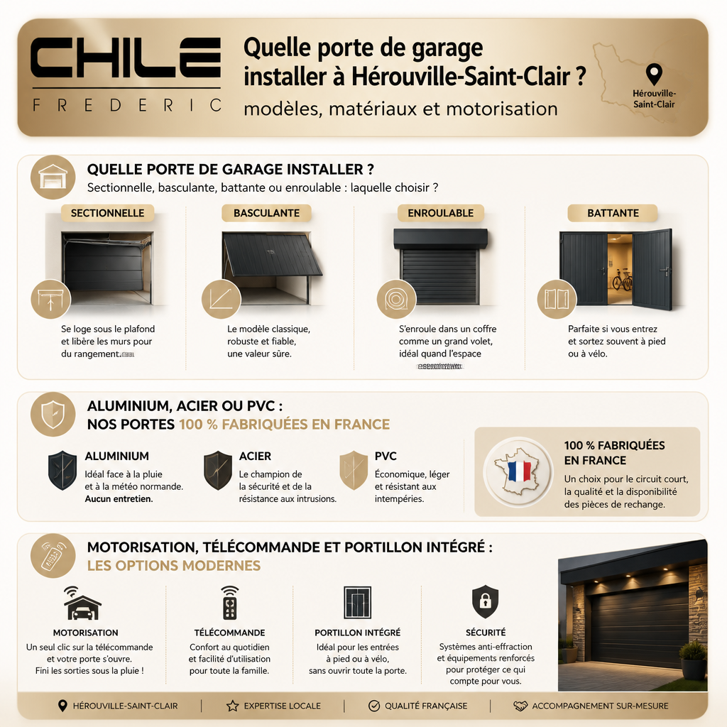 Infographie portes de garage à Hérouville-Saint-Clair